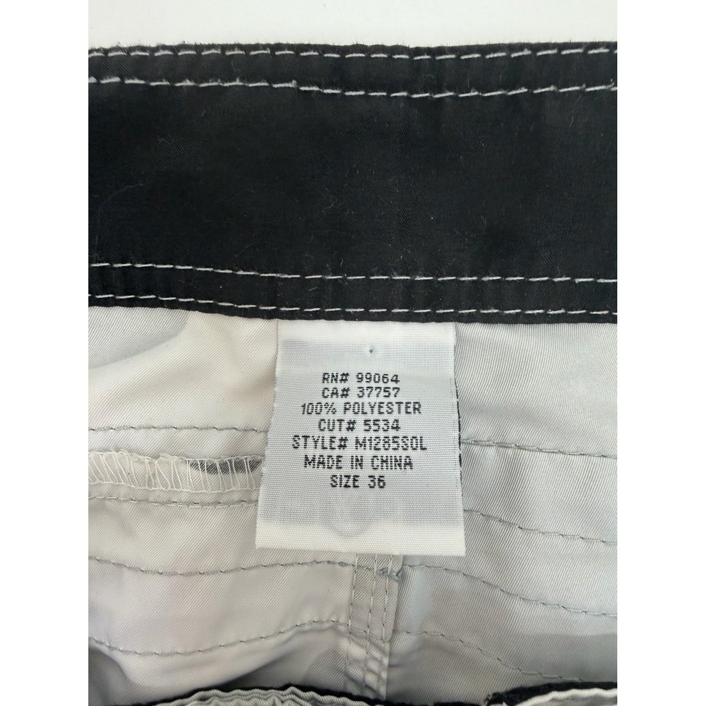 Vintage Billabong Y2K Camo Board Shorts Size 36 Gray White Black Surf Swim Trunk - Picture 4 of 9